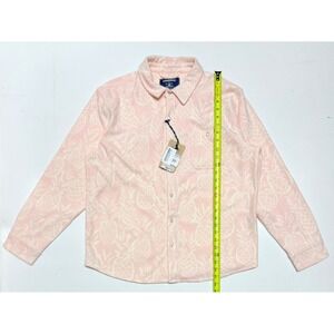 Chubbies Men's Pineapple Print Long Sleeve Button Up flannel Size Large Pink